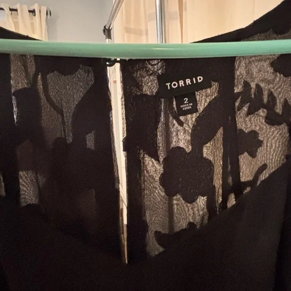 Torrid Black Peplum Blouse - Picture 4 of 5